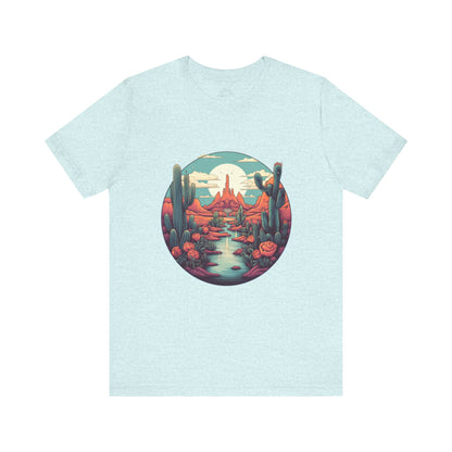 Desert Sunset Tee, Relaxed Fit Shirt, Nature Lover Gift, Casual Wear, Summer Vibes, Outdoor Adventure Clothing