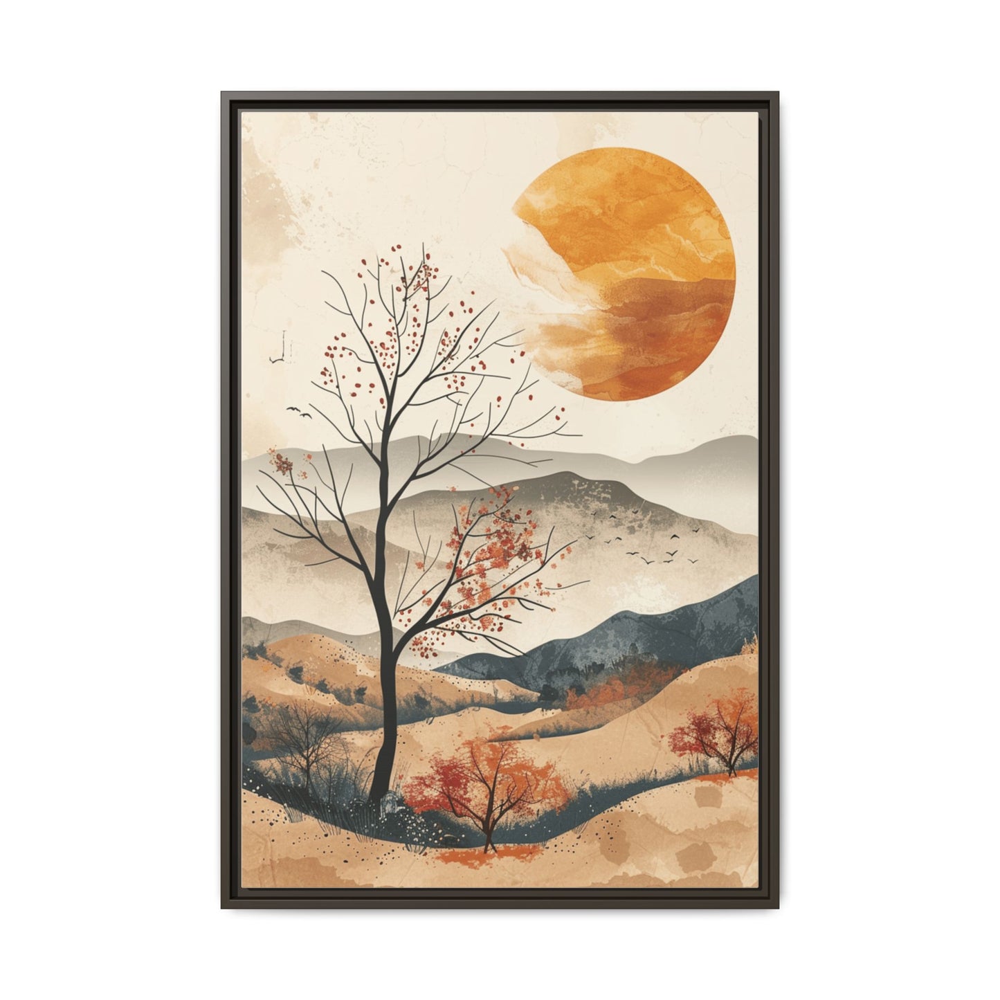 Artistic Framed Canvas Wall Art - Autumn Landscape, Home Decor, Nature Artwork, Gift for Art Lovers, Cozy Living Room Accent