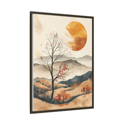 Artistic Framed Canvas Wall Art - Autumn Landscape, Home Decor, Nature Artwork, Gift for Art Lovers, Cozy Living Room Accent