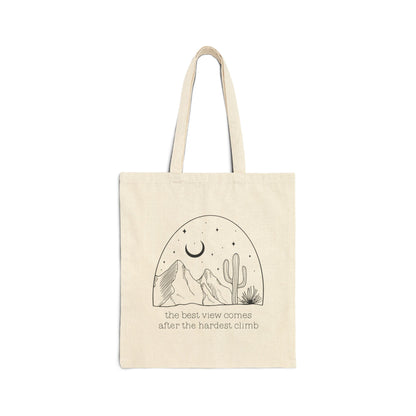 Nature-Inspired Cotton Canvas Tote Bag - Perfect for Hikers, Eco-Friendly Shopping, Beach Days, Travel, Gift for Adventurers