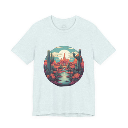 Desert Sunset Tee, Relaxed Fit Shirt, Nature Lover Gift, Casual Wear, Summer Vibes, Outdoor Adventure Clothing