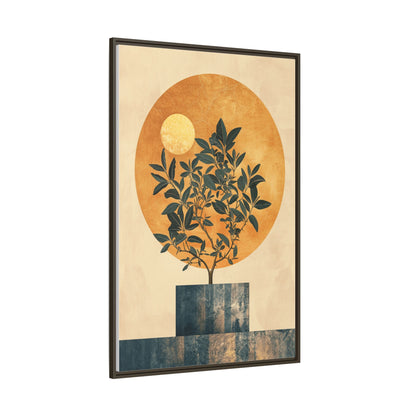 Framed Art Print of Botanical Design, Modern Wall Decor, Home Aesthetic, Gift for Art Lovers, Minimalist Artwork, Elegant Living Room Accent