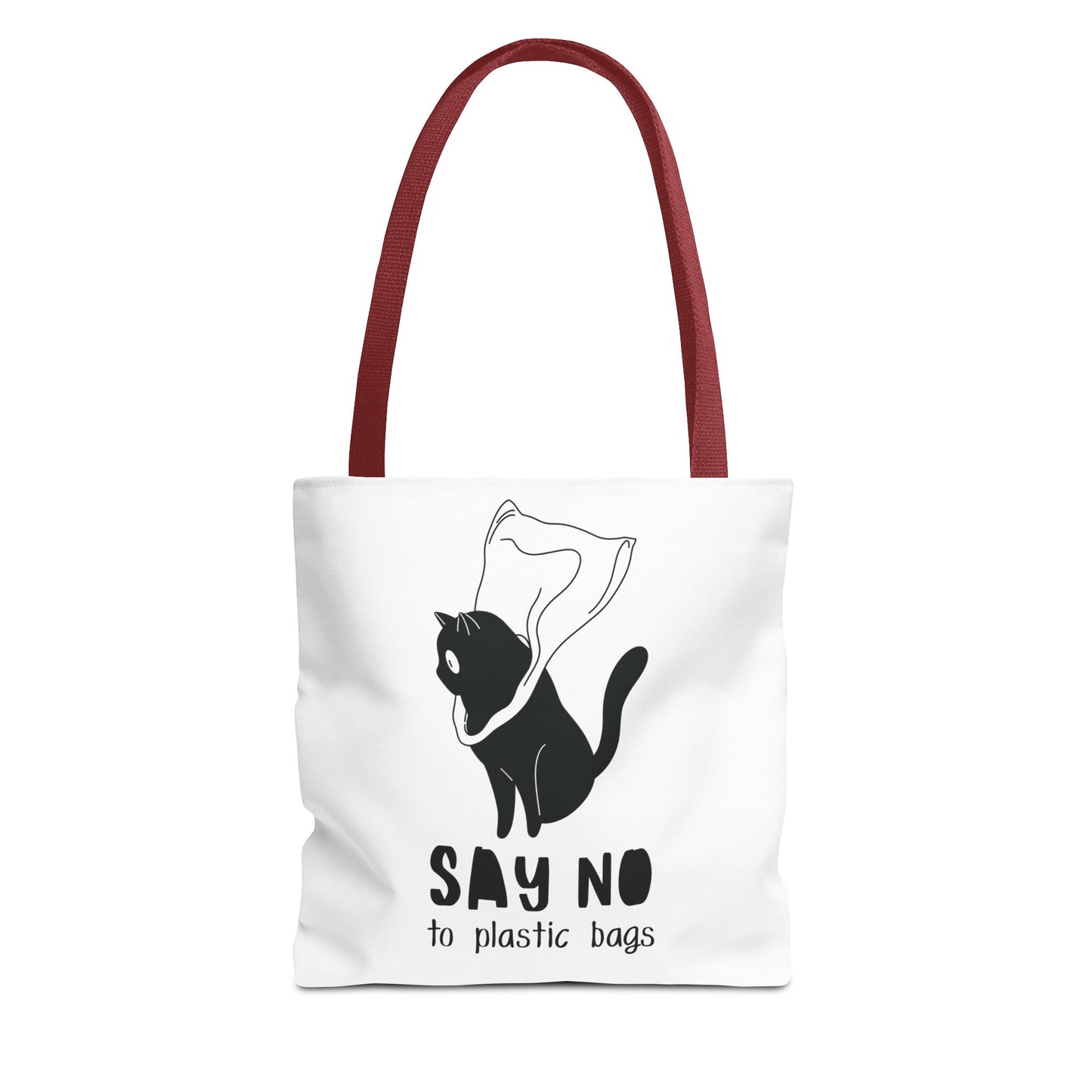 Eco-Friendly Cat Lover Tote Bag | Say No to Plastic Bags, Reusable Shopping Bag, Gift for Cat Lovers, Sustainable Fashion, Cute Cat Design
