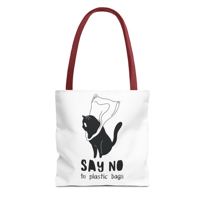 Eco-Friendly Cat Lover Tote Bag | Say No to Plastic Bags, Reusable Shopping Bag, Gift for Cat Lovers, Sustainable Fashion, Cute Cat Design