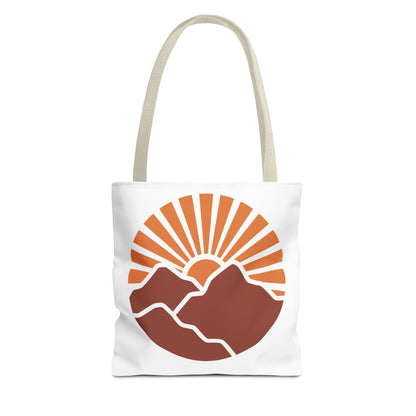 Sunrise Mountain Tote Bag, Eco-Friendly Shopping Bag, Adventure Tote, Summer Tote, Gift for Nature Lovers, Beach Bag