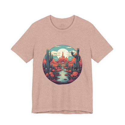 Desert Sunset Tee, Relaxed Fit Shirt, Nature Lover Gift, Casual Wear, Summer Vibes, Outdoor Adventure Clothing