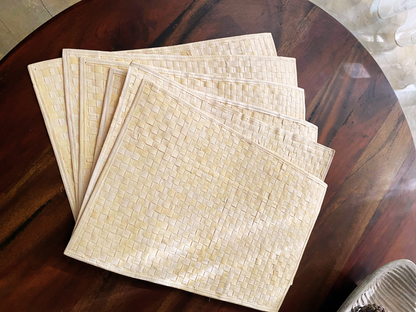 The 'Gather' Handwoven Reed Placemats (Set of 6)