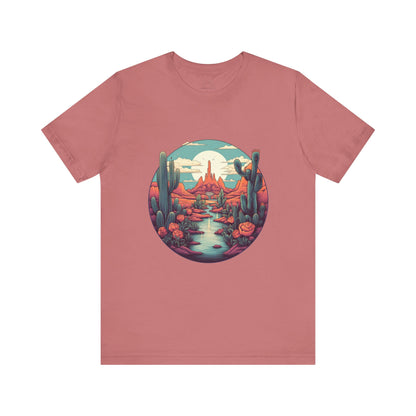 Desert Sunset Tee, Relaxed Fit Shirt, Nature Lover Gift, Casual Wear, Summer Vibes, Outdoor Adventure Clothing