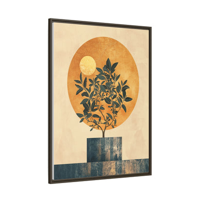 Framed Art Print of Botanical Design, Modern Wall Decor, Home Aesthetic, Gift for Art Lovers, Minimalist Artwork, Elegant Living Room Accent