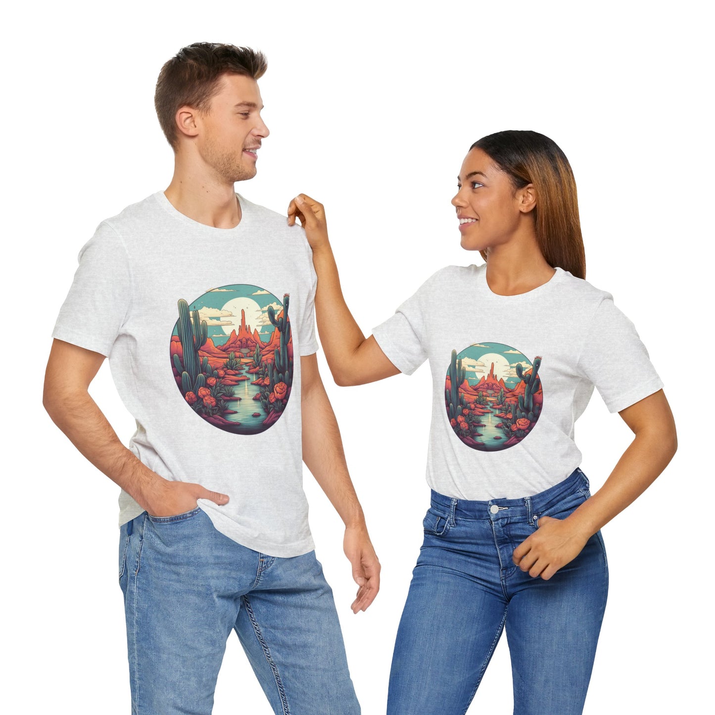Desert Sunset Tee, Relaxed Fit Shirt, Nature Lover Gift, Casual Wear, Summer Vibes, Outdoor Adventure Clothing