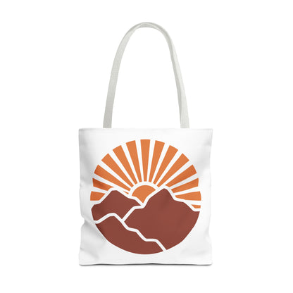 Sunrise Mountain Tote Bag, Eco-Friendly Shopping Bag, Adventure Tote, Summer Tote, Gift for Nature Lovers, Beach Bag