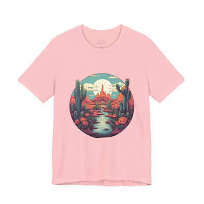Desert Sunset Tee, Relaxed Fit Shirt, Nature Lover Gift, Casual Wear, Summer Vibes, Outdoor Adventure Clothing