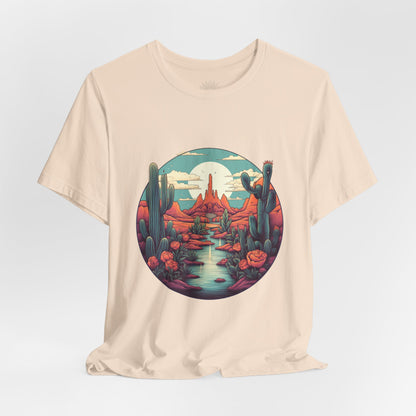 Desert Sunset Tee, Relaxed Fit Shirt, Nature Lover Gift, Casual Wear, Summer Vibes, Outdoor Adventure Clothing