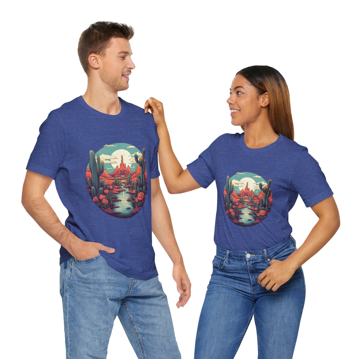 Desert Sunset Tee, Relaxed Fit Shirt, Nature Lover Gift, Casual Wear, Summer Vibes, Outdoor Adventure Clothing