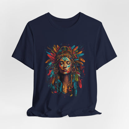 Bohemian Spirit Tee | Colorful Goddess Shirt, Artistic Graphic Tee, Festival Top, Unique Gift for Her, Boho Clothing