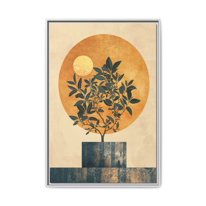 Framed Art Print of Botanical Design, Modern Wall Decor, Home Aesthetic, Gift for Art Lovers, Minimalist Artwork, Elegant Living Room Accent