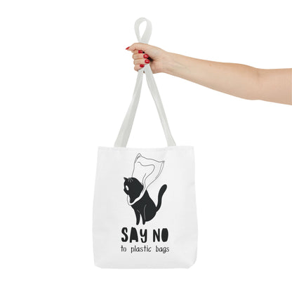 Eco-Friendly Cat Lover Tote Bag | Say No to Plastic Bags, Reusable Shopping Bag, Gift for Cat Lovers, Sustainable Fashion, Cute Cat Design