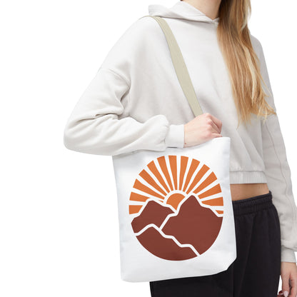 Sunrise Mountain Tote Bag, Eco-Friendly Shopping Bag, Adventure Tote, Summer Tote, Gift for Nature Lovers, Beach Bag