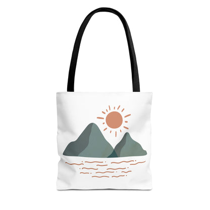 Scenic Mountain Tote Bag, AOP Eco-Friendly Bag for Nature Lovers, Travel Essentials, Beach Tote, Gift for Adventurers