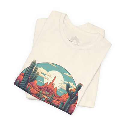 Desert Sunset Tee, Relaxed Fit Shirt, Nature Lover Gift, Casual Wear, Summer Vibes, Outdoor Adventure Clothing