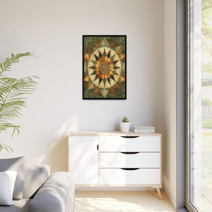 Framed Art Print - Vibrant Geometric Wall Decor for Home, Kitchen, Living Room, Gift for Housewarming, Modern Artwork