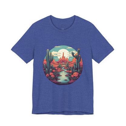 Desert Sunset Tee, Relaxed Fit Shirt, Nature Lover Gift, Casual Wear, Summer Vibes, Outdoor Adventure Clothing