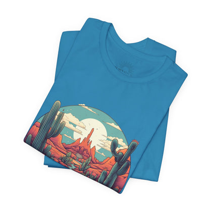 Desert Sunset Tee, Relaxed Fit Shirt, Nature Lover Gift, Casual Wear, Summer Vibes, Outdoor Adventure Clothing