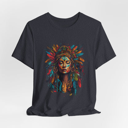 Bohemian Spirit Tee | Colorful Goddess Shirt, Artistic Graphic Tee, Festival Top, Unique Gift for Her, Boho Clothing
