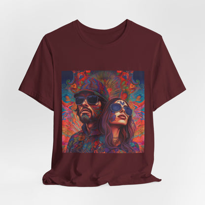 Bohemian Vibes Unisex Tee, Perfect for Festivals, Concerts, Casual Outings, Gifts, Unisex Graphic Shirt, Psychedelic Art T-Shirt