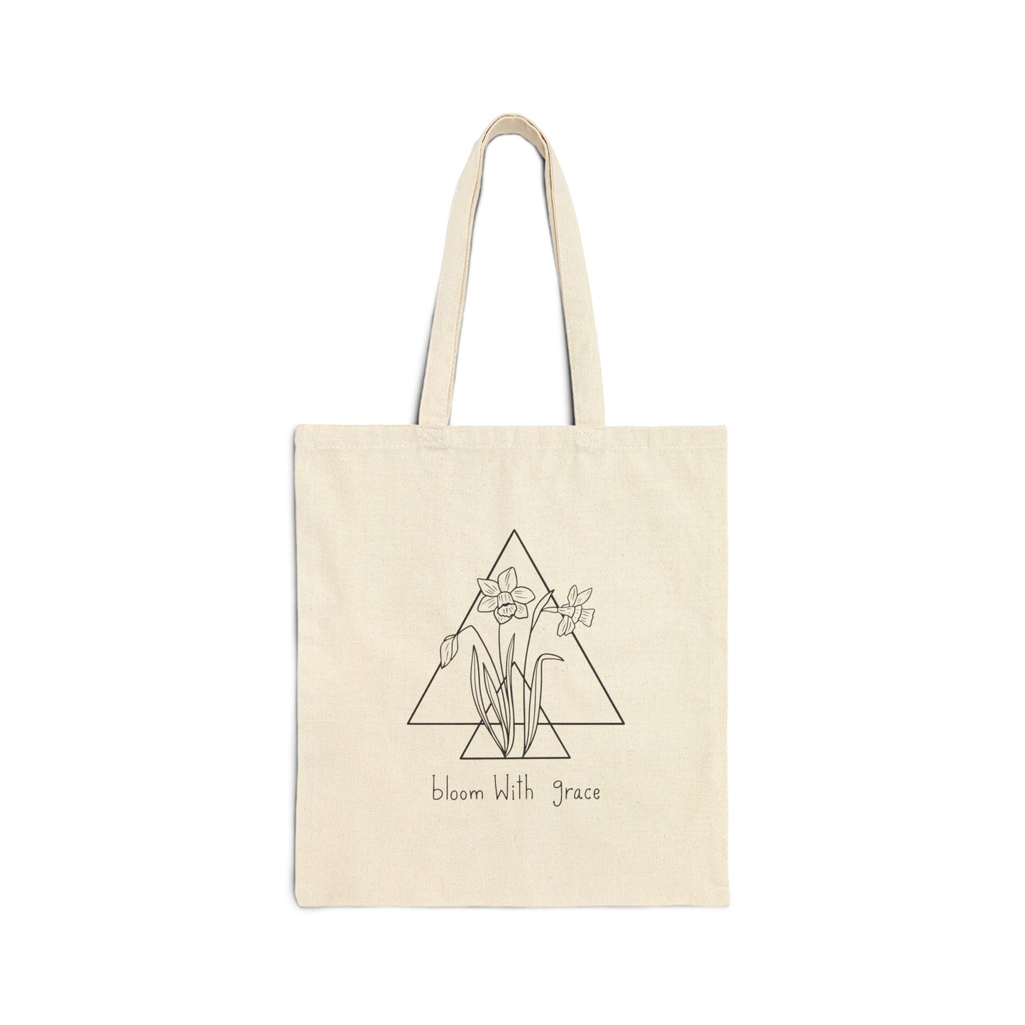 Bloom with Grace Tote Bag | Eco-Friendly Canvas Bag for Shopping, Beach, Gifts, or Everyday Use