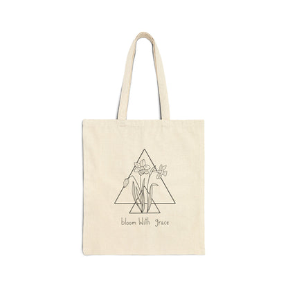 Bloom with Grace Tote Bag | Eco-Friendly Canvas Bag for Shopping, Beach, Gifts, or Everyday Use