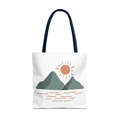 Scenic Mountain Tote Bag, AOP Eco-Friendly Bag for Nature Lovers, Travel Essentials, Beach Tote, Gift for Adventurers