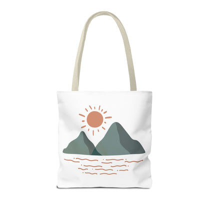 Scenic Mountain Tote Bag, AOP Eco-Friendly Bag for Nature Lovers, Travel Essentials, Beach Tote, Gift for Adventurers